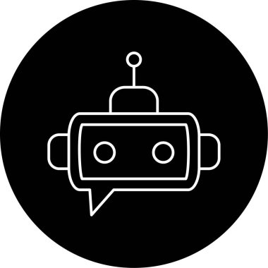 Chatbot Vektör Kabartma Simgesi Tasarımı