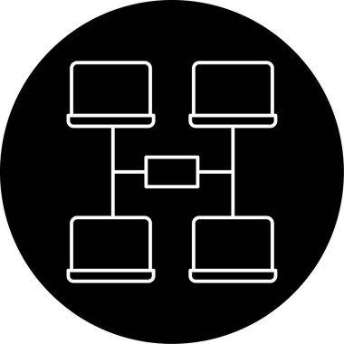 Ağ Vektörü Kabartma Simgesi Tasarımı