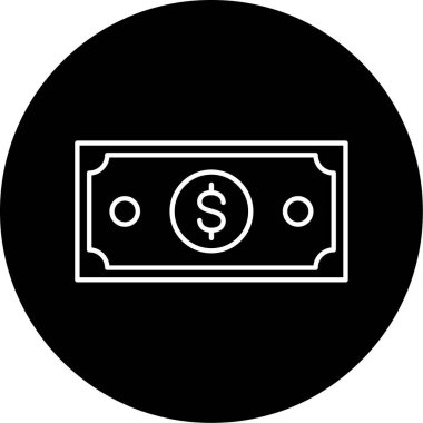 Para Vektörü Kabartma Simgesi Tasarımı