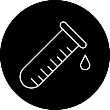 Test Tüpü Vektörü Kabartma Simgesi Tasarımı