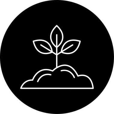 Bitki Vektörü Kabartma Simgesi Tasarımı