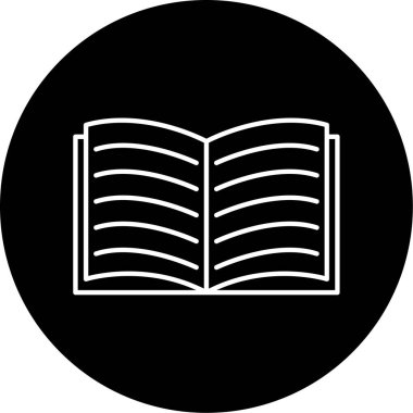Kitap Vektörü Kabartma Simgesi Tasarımı