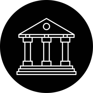 Banka Vektörü Kabartma Simgesi Tasarımı