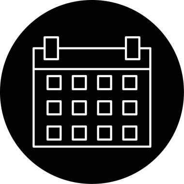 Takvim Vektörü Şekil Simgesi Tasarımı 