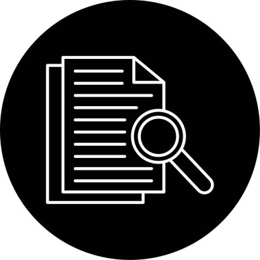 Araştırma Vektörü Kabartma Simgesi Tasarımı