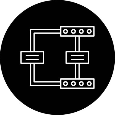 Çalışma Akımı Vektörü Kabartma Simgesi Tasarımı