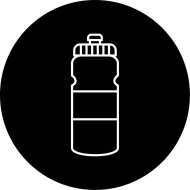 Su Şişe Vektörü Kabartma Simgesi Tasarımı