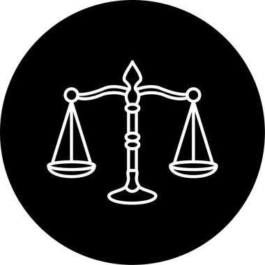 Adalet Boyutu Vektör Kabartma Simgesi Tasarımı