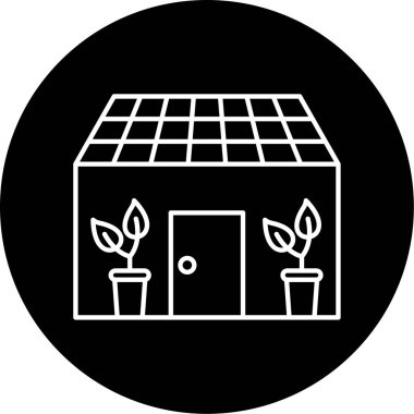  Yeşil Ev Vektörü Şekil Simgesi Tasarımı