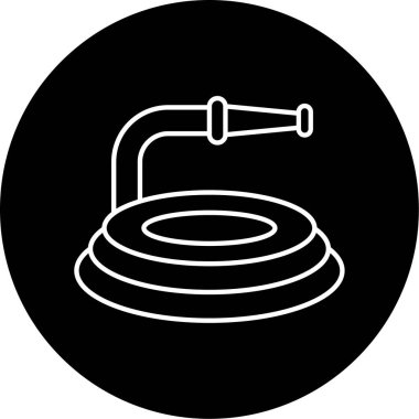 Hosepipe Vektör Kabartma Simgesi Tasarımı