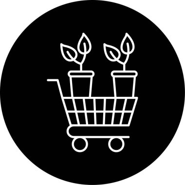 Trolley Vektör Kabartma Simgesi Tasarımı