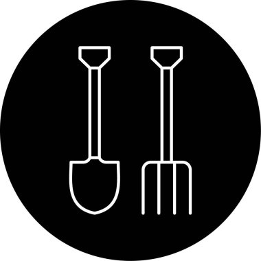 Bahçıvanlık Araçları Vektör Sembol Tasarımı