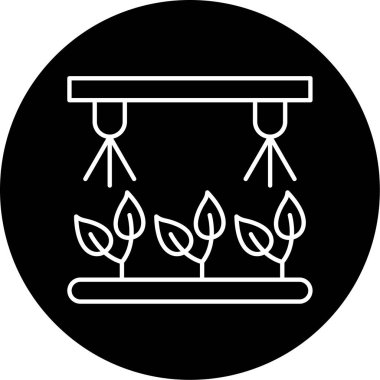 Sulama Sistemi Vektör Kabartma Simgesi Tasarımı