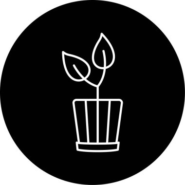 Bitki Ot Vektörü Kabartma Simgesi Tasarımı