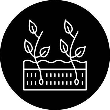 Tohum Vektörü Kabartma Simgesi Tasarımı