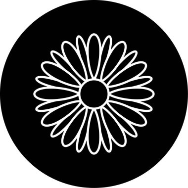 Çiçek Vektörü Şekil Simgesi Tasarımı