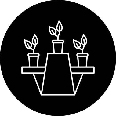 Bitki Rafları Vektör Kabartma Simgesi Tasarımı