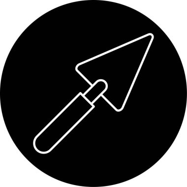 Trowel Vektör Kabartma Simgesi Tasarımı 