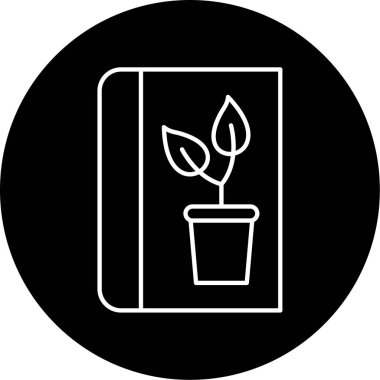 Bitkiler Kitap Vektörü Kabartma Simgesi Tasarımı