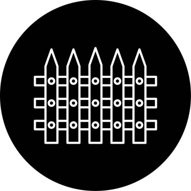 Çit Vektörü Şekil Simgesi Tasarımı