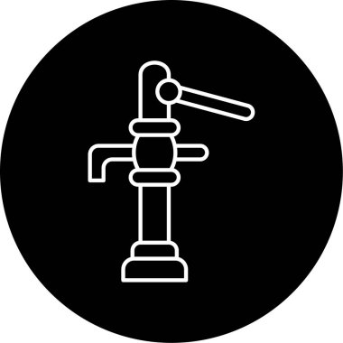 Su Pompası Vektör Kabartma Simgesi Tasarımı