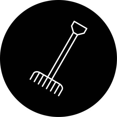 Tırmık Vektörü Kabartma Simgesi Tasarımı