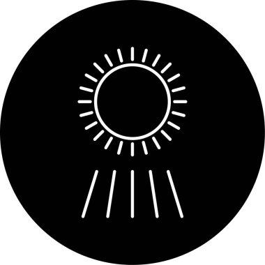 Ultraviyole Vektör Kabartma Simgesi Tasarımı