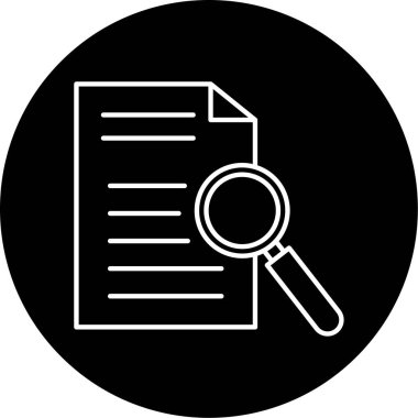 Araştırma Vektörü Kabartma Simgesi Tasarımı