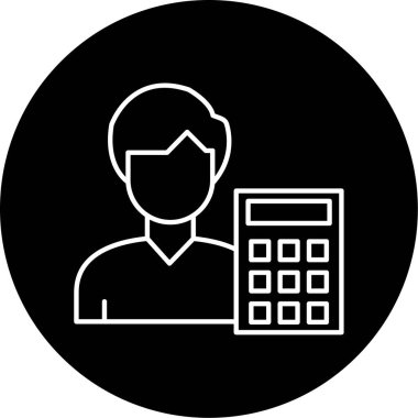 Muhasebeci Vektör Şekil Simgesi Tasarımı