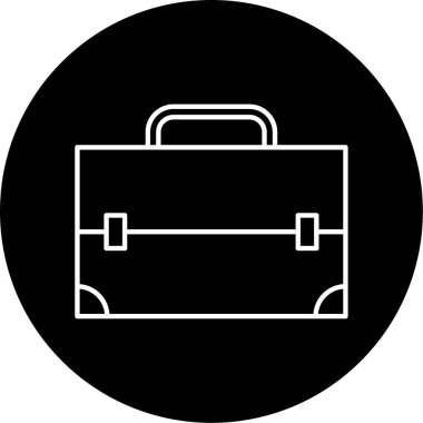 Evrak çantası Vektör Kabartma Simgesi Tasarımı