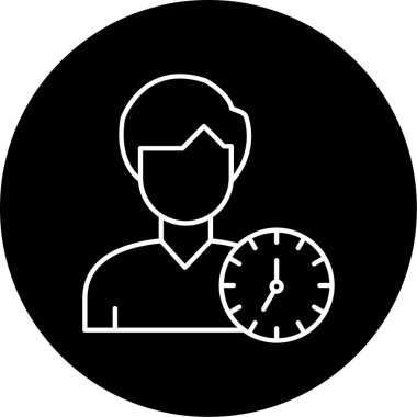 Time Management Vector Glyph Icon Design