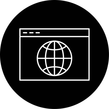 Tarayıcı Vektörü Şekil Simgesi Tasarımı