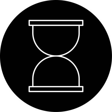 Kum Saati Vektörü Kabartma Simgesi Tasarımı