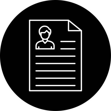 CV Vektör Şekil Simgesi Tasarımı