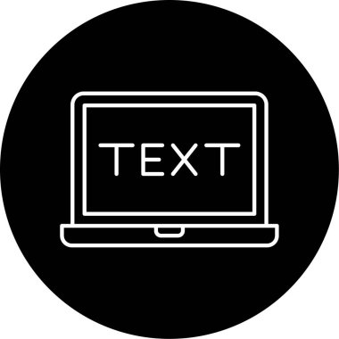 Typography Vektör Kabartma Simgesi Tasarımı