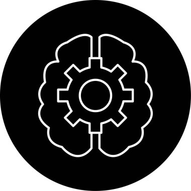 Beyin Fırtınası Vektör Kabartma Simgesi Tasarımı