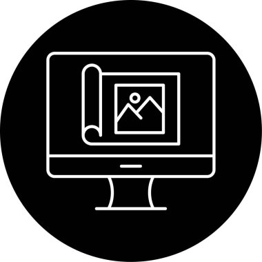 Blueprint Vektör Şekil Simgesi Tasarımı