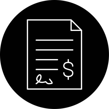 Fatura Vektörü Şekil Simgesi Tasarımı