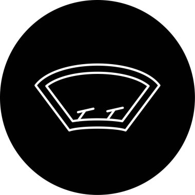 Rüzgâr Ekran Vektörü Şekil Simgesi Tasarımı