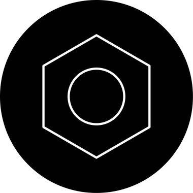 Nut Vektörü Kabartma Simgesi Tasarımı