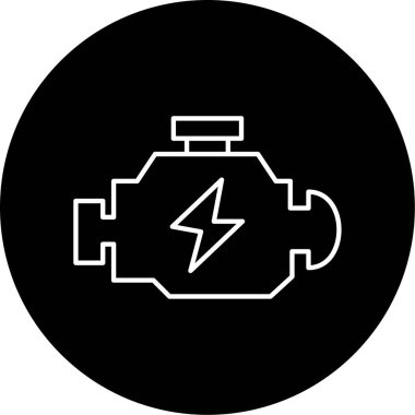 Motor Vektörü Şekil Simgesi Tasarımı