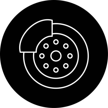  Fren Diski Vektörü Kabartma Simgesi Tasarımı