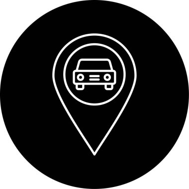 Araba Yer Tutucu Vektör Sembol Tasarımı