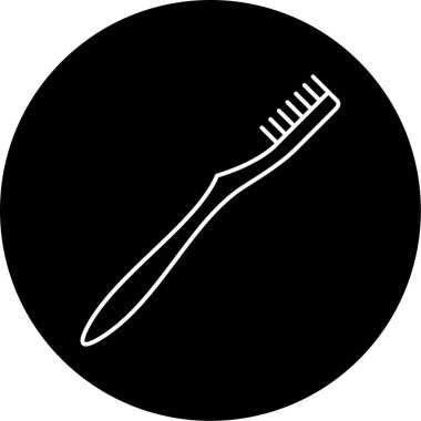 Diş Fırçası Vektör Kabartma Simgesi Tasarımı