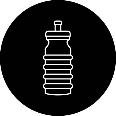 Su Şişe Vektörü Kabartma Simgesi Tasarımı