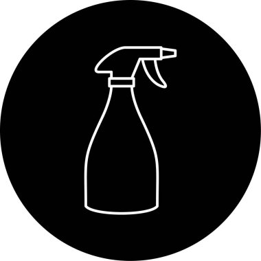 Sprey Şişe Vektörü Kabartma Simgesi Tasarımı