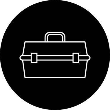 Araç Kutusu Vektör Kabartma Simgesi Tasarımı