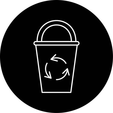 Çöp Kutusu Vektörü Şekil Simgesi Tasarımı