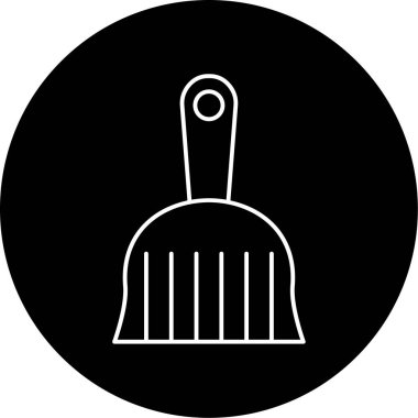 Toz Pan Vektör Kabartma Simgesi Tasarımı