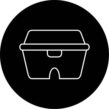 Beslenme Kutusu Vektörü Kabartma Simgesi Tasarımı